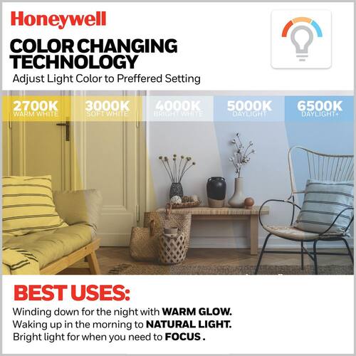 Berryhill 48 in. Color Changing LED Dual Mount Matte Black Ceiling Fan with 3 Reversible Blades and Pull Chains Honeywell Ceiling Fans With Lights