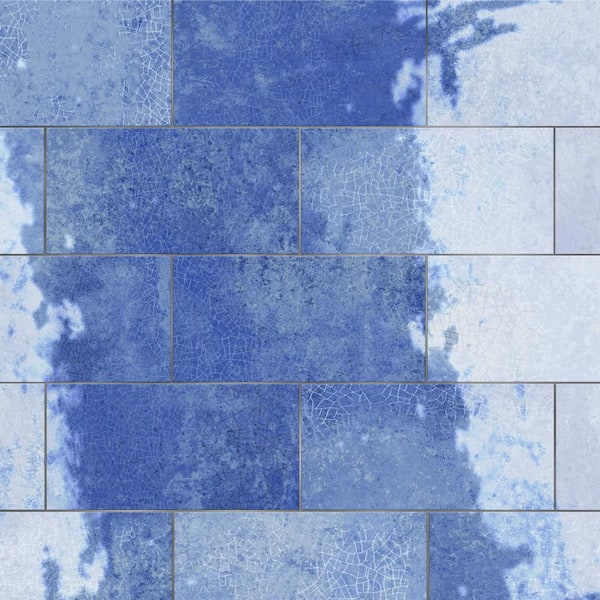 Myst Blue Lava 4 in. x 8 in. Ceramic Wall Tile (5.75 square feet /Case)