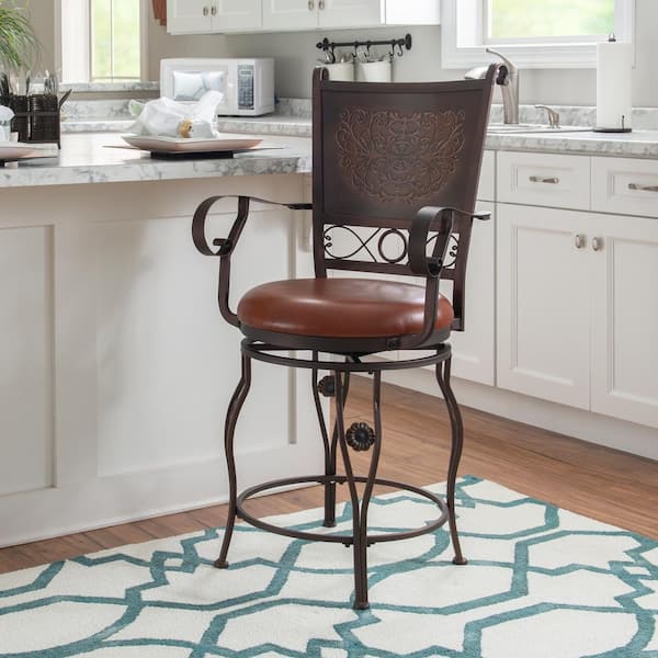 Bronze metal counter discount stools