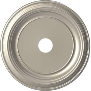 22 in. O.D. x 3-1/2 in. I.D. x 1-1/2 in. P Traditional Thermoformed PVC Ceiling Medallion in Bright Coat Aluminum