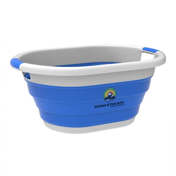 Wakeman Outdoors Collapsible Bowls with Lids in Blue (2-Pack) HW4700027 -  The Home Depot