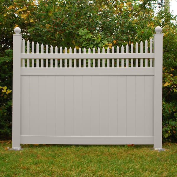 Halifax 6 ft. H x 8 ft. W Tan Vinyl Privacy Fence Panel Kit