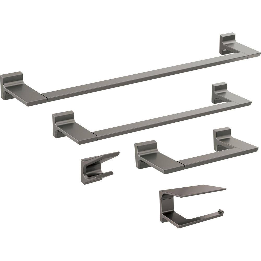 Modern Black Stainless Steel Wall Mount Toilet Paper Holder