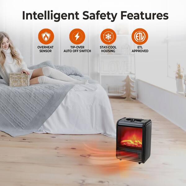 Comfort Zone 1200-Watt Electric Ceramic Space Heater with Carry