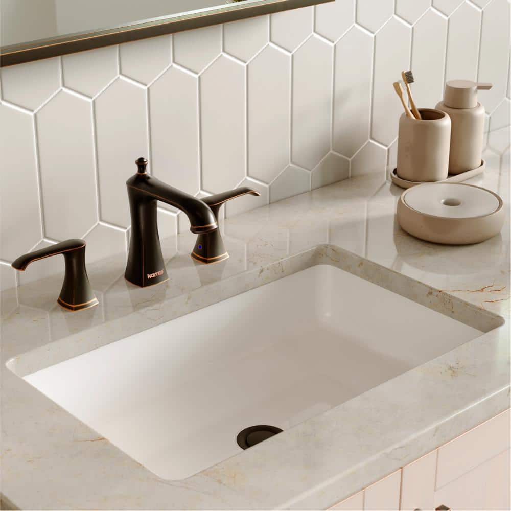 Karran Woodburn Timeless Bronze 2-Handle Widespread Bathroom Faucet