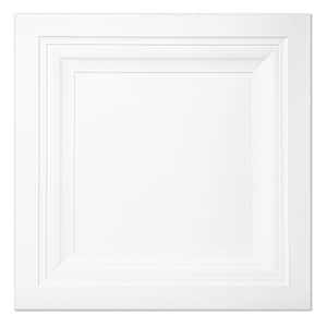 White 2 ft. x 2 ft. Decorative Square Drop Ceiling Tile, Lay-In PVC Ceiling Panels (48 sq.ft./Case)