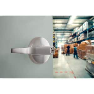 Universal Hardware Heavy Duty Commercial Storeroom Curved Lever Cylindrical ADA UL 3-Hr Fire, ANSI Grade 2, Satin Chrome