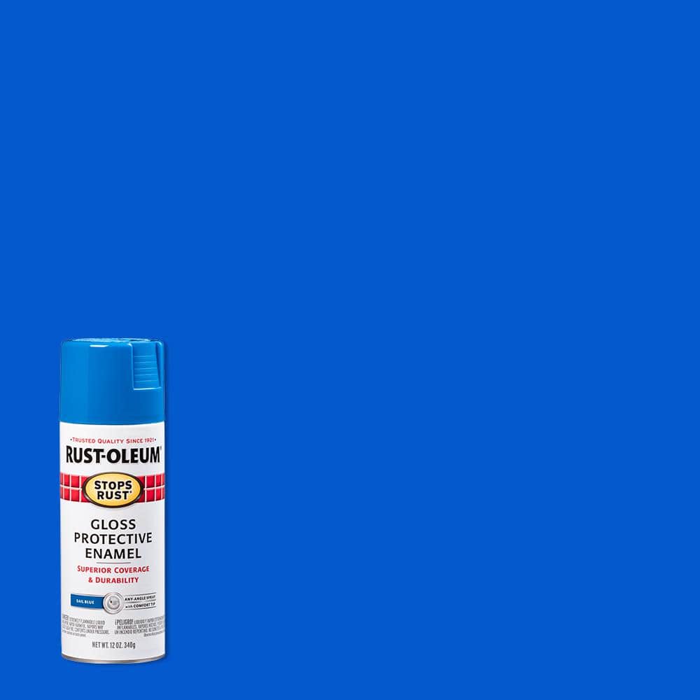Rust-Oleum Stops Rust 12 Oz. Custom Spray 5 in 1 Gloss Spray Paint, Sail  Blue - Hemly Hardware