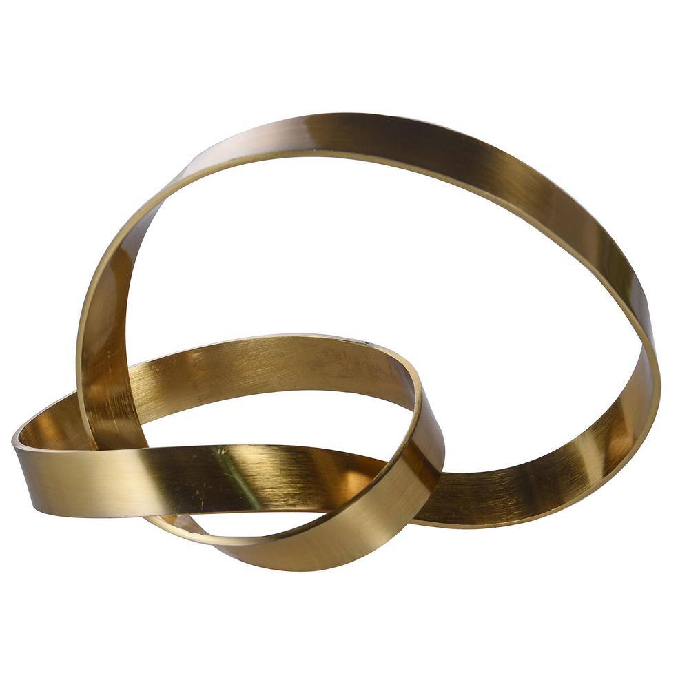 Brushed Brass Knot Decorative Table Accent