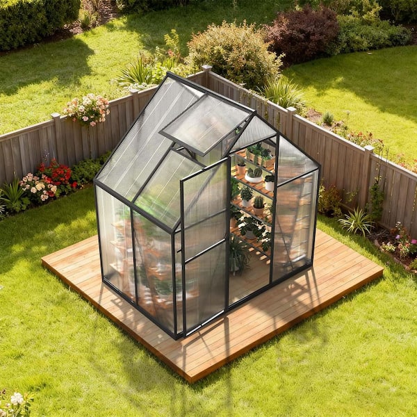 Sizzim 6 ft. W x 4 ft. D x 6.5 ft. H Greenhouse for Outdoors