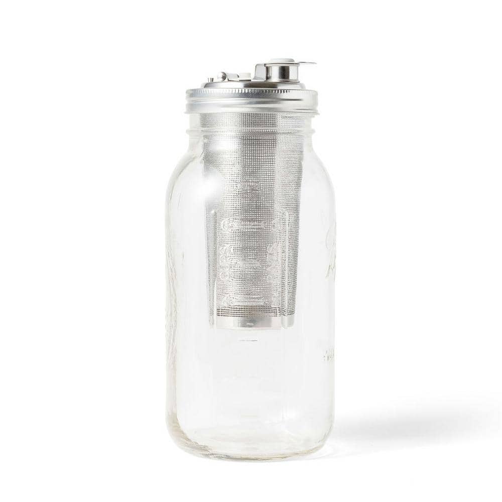 Stainless Steel Cold Brew Coffee and Tea Infuser Lid for Wide Mouth Mason Jars