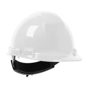 White 4-Point Ratchet Suspension Cap Style Hard Hat