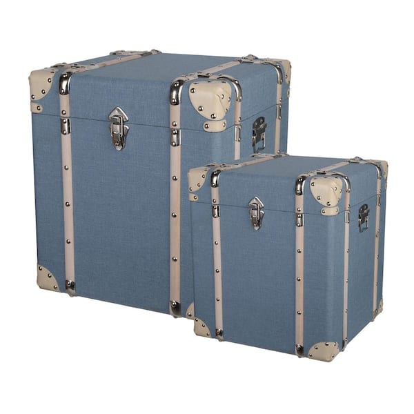 Kinsley Storage Cubes Pale Blue, Set of Two