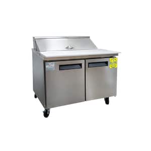 48.25 in. 9.5 cu. ft. 2-Door Commercial Food Prep Table Refrigerator with Mega Top ESP48 in Stainless Steel