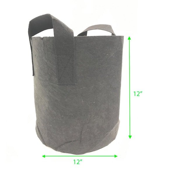 GroXcess Pro Black 5-GAL Fabric Pot No Handles