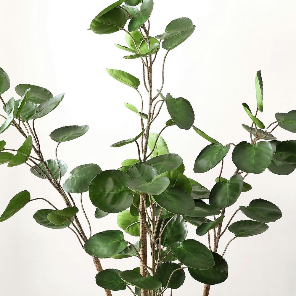 59-Inch Faux Polyscias Potted Tree with Black Pot