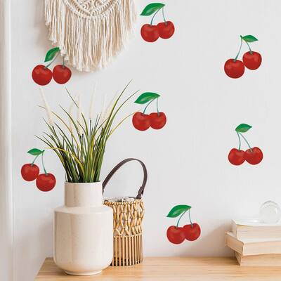 Cherry Peel and Stick Wall Decals (set of 7)