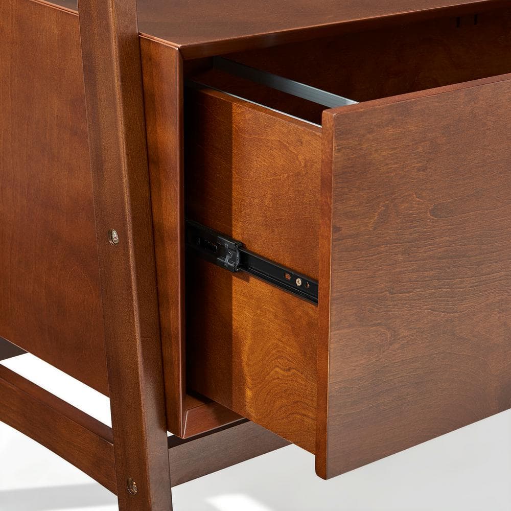 Landon 77'' Mahogany Mid-Century Modern Large Etagere