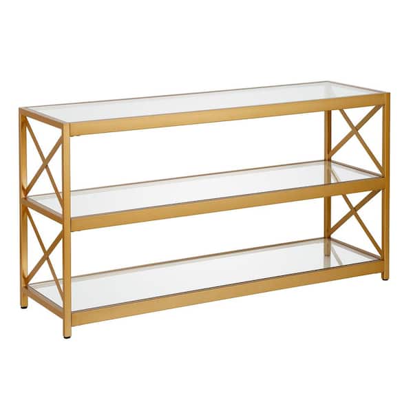 Meyer&Cross Hutton 48 in. Brass Finish TV Stand Fits TVs up to 50 in.