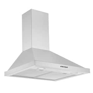 24 in. 280 CFM Convertible Wall Mount Pyramid Range Hood in Stainless Steel