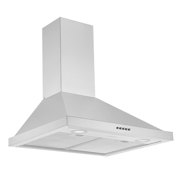 Ancona 24 in. 280 CFM Convertible Wall Mount Pyramid Range Hood in ...