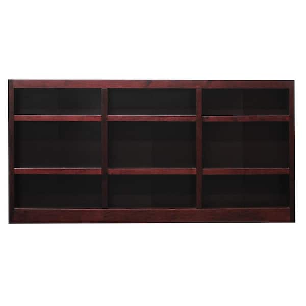 Concepts In Wood 36 in. Cherry Wood 9-shelf Standard Bookcase with Adjustable Shelves