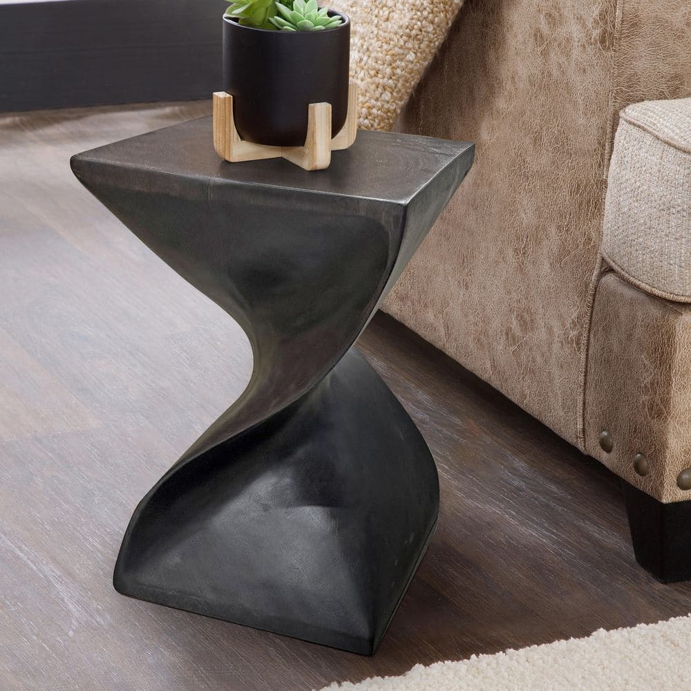 Paloma 12 in. Black Square Accent Wood Side End Table price history on PriceWatchPro