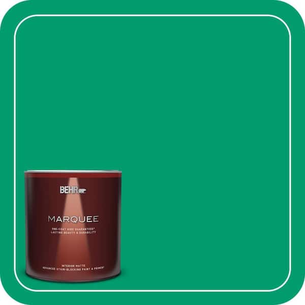 BEHR MARQUEE 1 qt. #S-G-460 Mint Sprig Matte Interior Paint & Primer