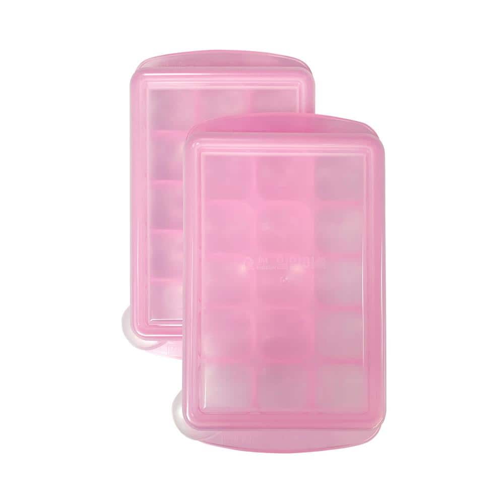 1/2 pcs Baby Food Storage Container Silicone Molds  Freezer Ice Tray With Lid 