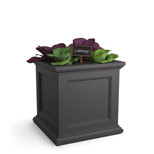 Mayne Fairfield 28 in. Square Graphite Grey Polyethylene Planter