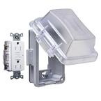 N3R In-Use Cover Kit - Extra Duty 15A WRTR Self-Test GFCI Outlet, Aluminum 1-Gang Box, Clear In-Use Outlet Cover