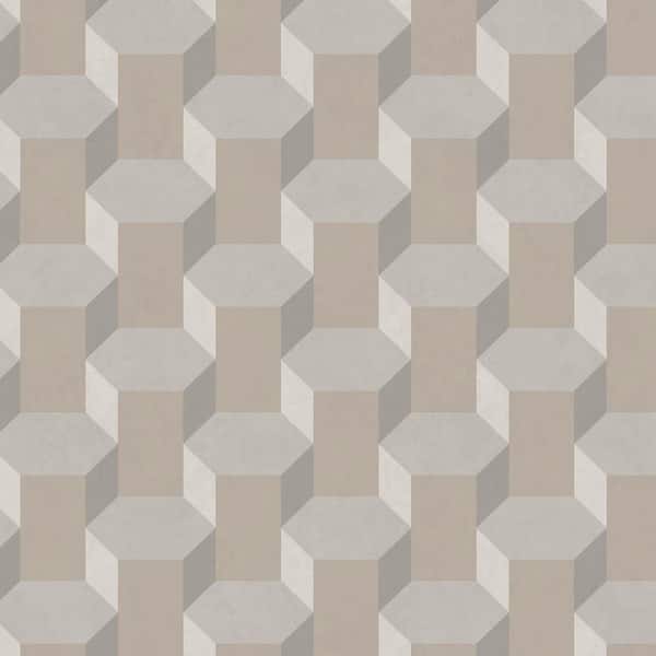 Graham & Brown Sublime Vintage Geometrics Neutral Beige Wallpaper Sample