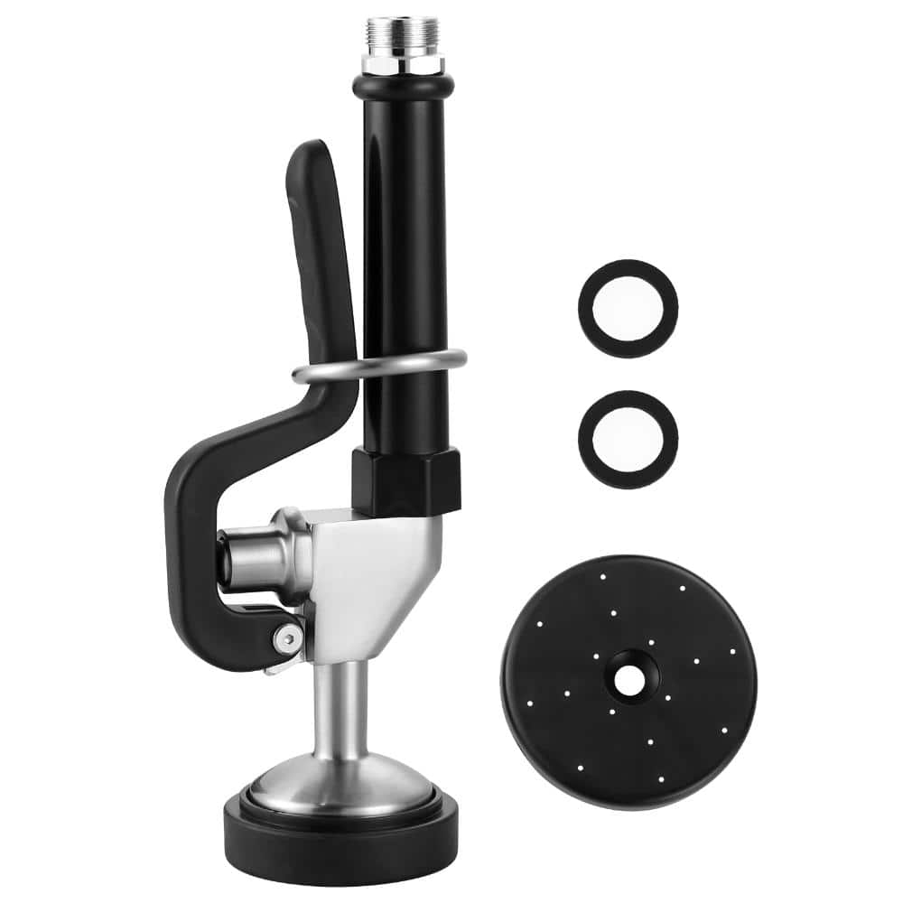 Pre Rinse Sprayer Commercial Sink Sprayer Replacement for Kitchen Faucet with 1.42 GPM Spray Valve in Nickel and Black price history on PriceWatchPro
