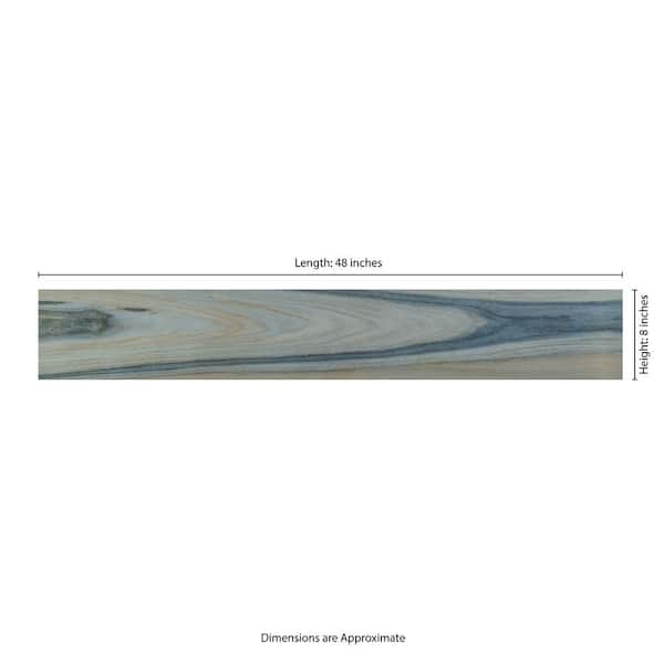 Sardinia Azul 8 in. x 48 in. Polished Porcelain Wood Look Floor and Wall Tile (10.66 sq. ft./Case) Sardinia Azul 8 in. x 48 in. Polished Porcelain Wood Look Floor and Wall Tile (10.66 sq. ft./Case)