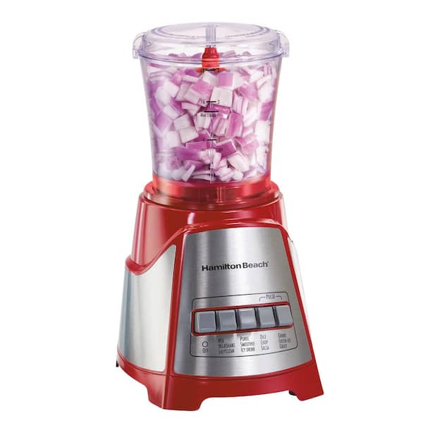 Hamilton Beach Power Elite Blender for Shakes and Smoothies with 3-Cup  Vegetable Chopper Mini Food Processor, 40oz Glass Jar, 12 Functions for  Puree