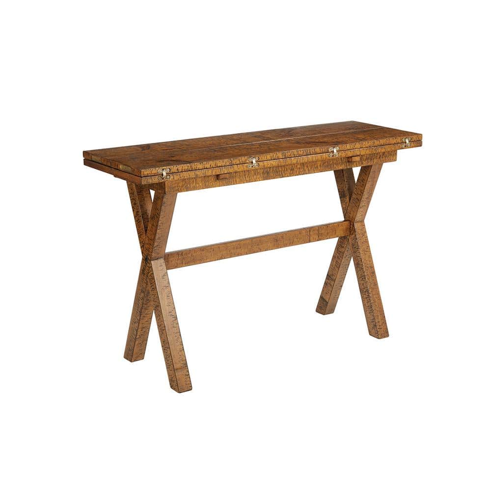 Farmhouse Rustic Reclaimed Wood Flip-Top Dining Table