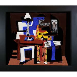 Three Musicians by Pablo Picasso New Age Wood Framed People Oil Painting Art Print 24.75 in. x 28.75 in