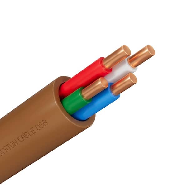 50 ft. 18/4 Brown Solid Bare Copper CMR/CL3R Thermostat Wire