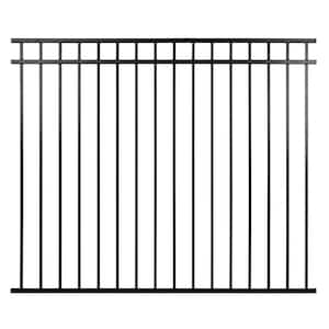 Legacy Collection 6 ft. x 5 ft. Coral Profile Metal Flat Top Spaced Bar Fence Panel