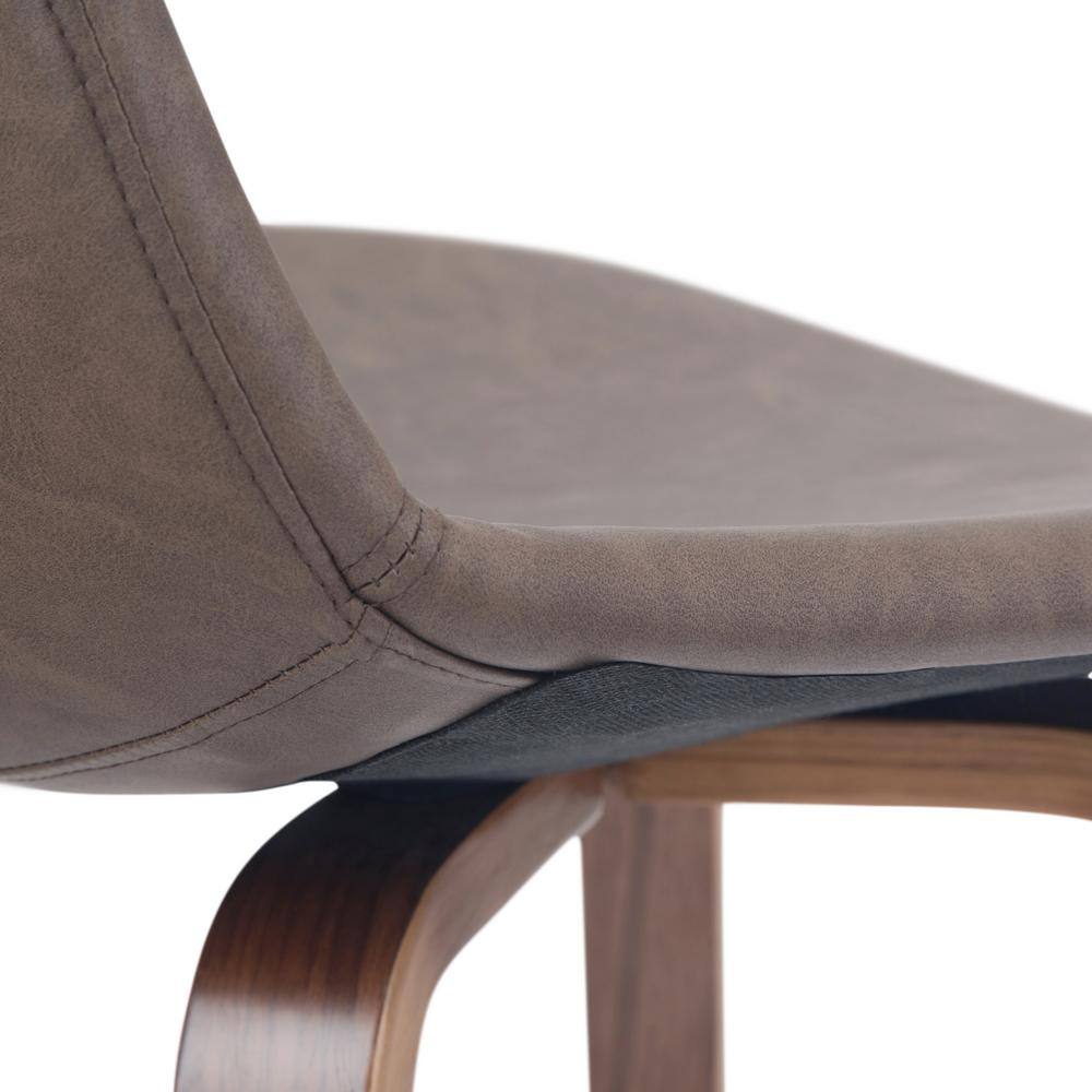 Randolph Distressed Chocolate Brown Faux Leather Counter Stools, Set of 2
