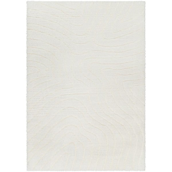 Nomadic Ivory Abstract 8 ft. x 10 ft. Indoor Area Rug