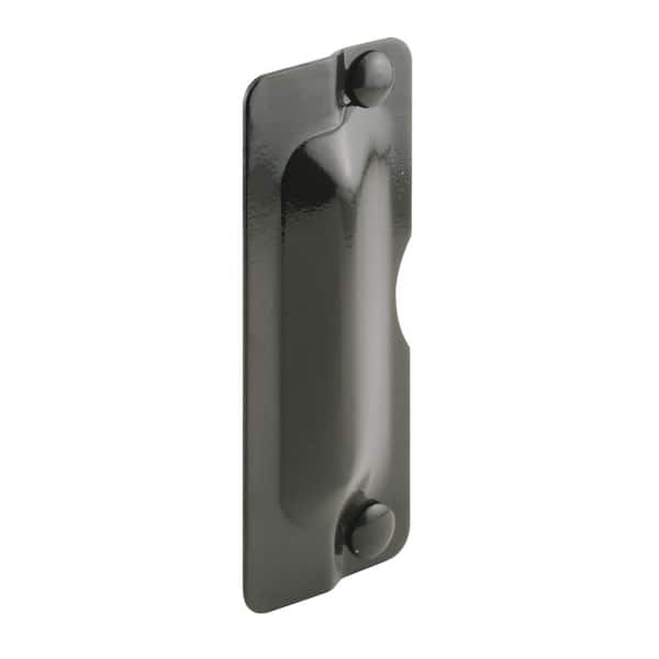 Prime-Line 3 in. x 7 in. Steel Bronze-Painted Latch Shield for Out-Swinging Doors