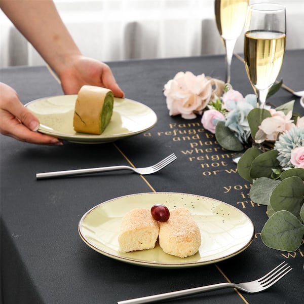 4Pcs Enamel Plates Decorative Enamel Food Dishes Retro Style Fruits Plates  for Home Hotel