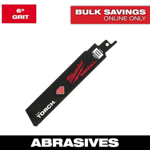 Milwaukee 6 in. Diamond-Grit TORCH SAWZALL Reciprocating Saw Blade (1-Pack)