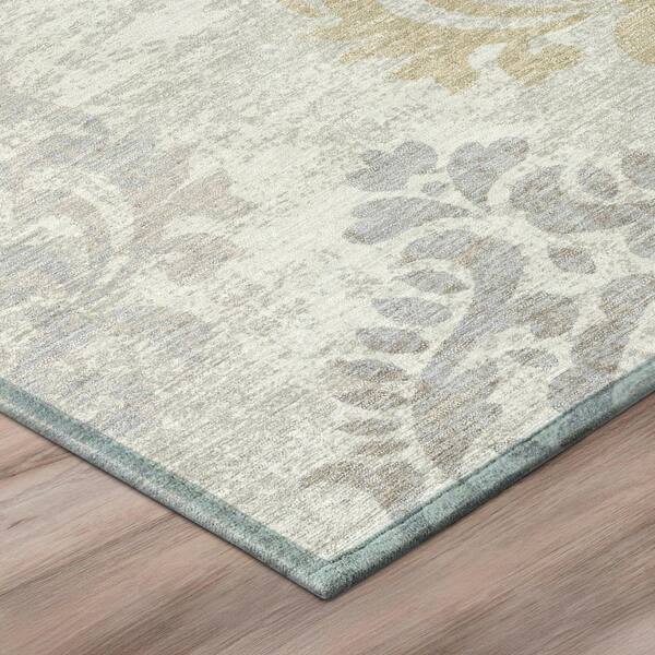 Chantille Machine Washable Indoor/Outdoor Abstract ACN3148 Ivory 9 ft. x 12 ft. Area Rug