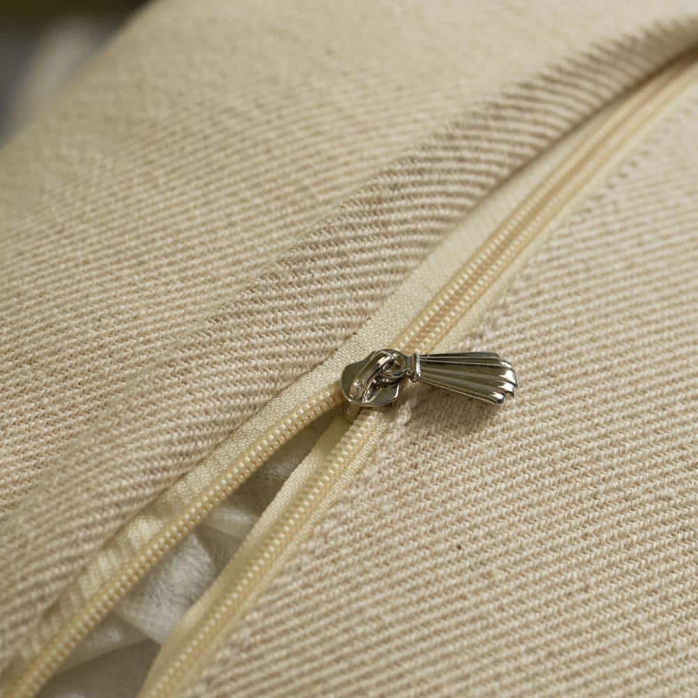 Handwoven Cotton Euro Throw Pillow Cover with Tufted Tribal Design and Tassels