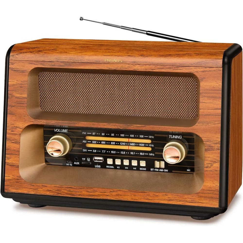 Lukyamzn Vintage Radio Bluetooth, AM FM Radio Shortwave, 15W Crystal ...