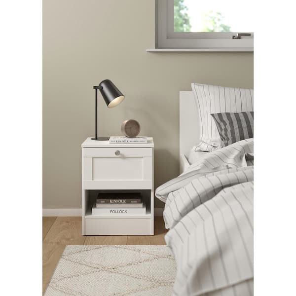 Billund White 1-Drawer 15.83 in. W Nightstand