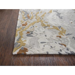 Lapis Gray 8 ft. x 10 ft. Abstract Area Rug