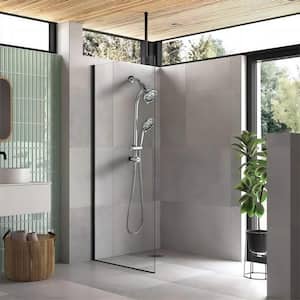 Ceria Single Handle 7-Spray Shower Faucet 1.8 GPM, Fixed and Handheld Shower Head in Chrome (Without Valve)